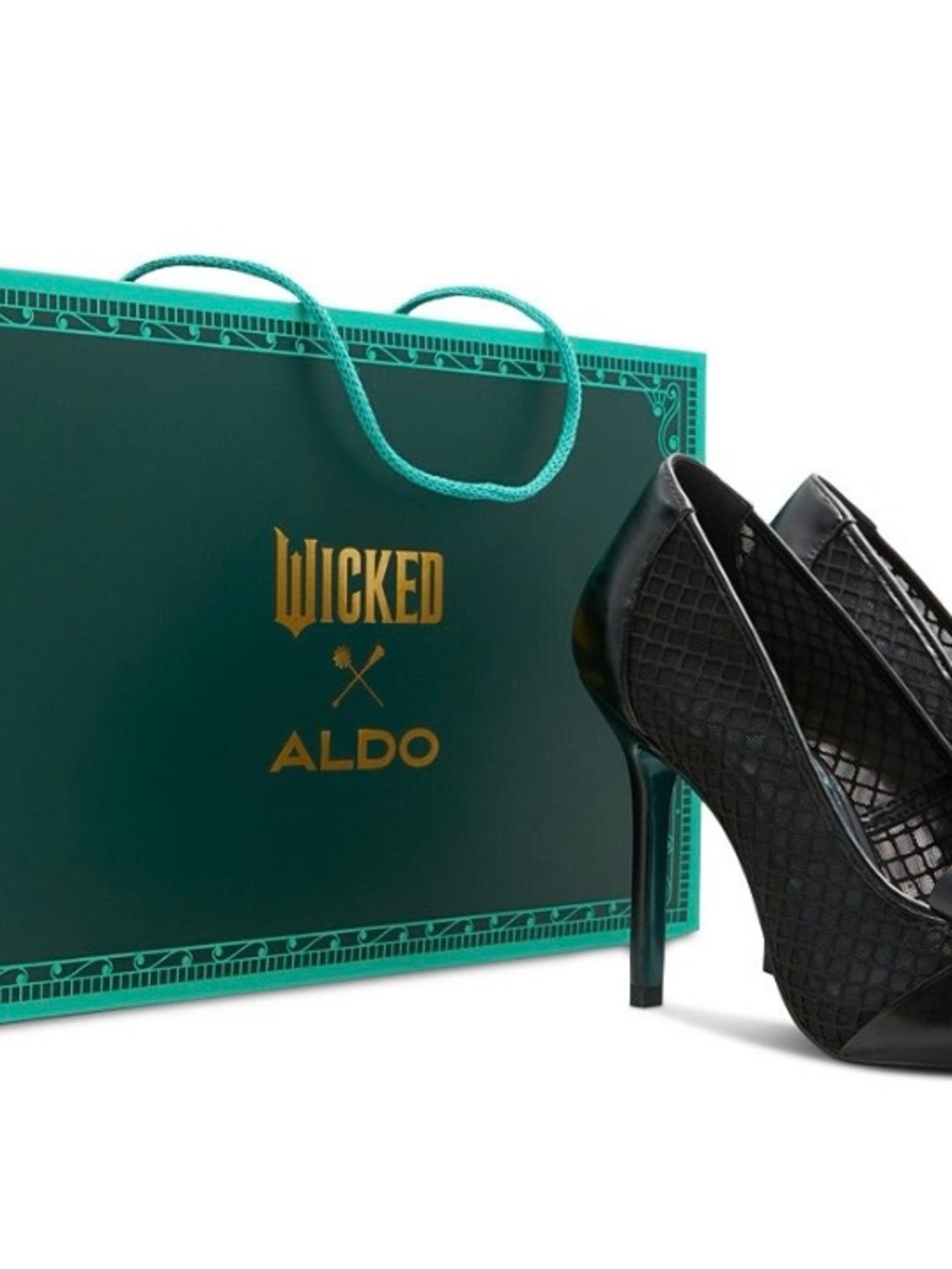 ALDO Wicked collection Black defy gravity Textured Pointed Toe High Heel Pumps